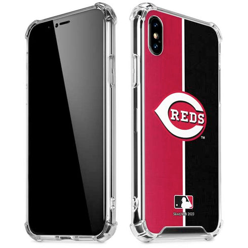 MLB Cincinnati Reds Split iPhone XS Max Clear Case